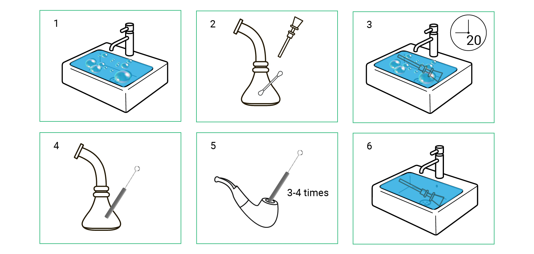 Het schoonmaken van je bong, kom of pijp