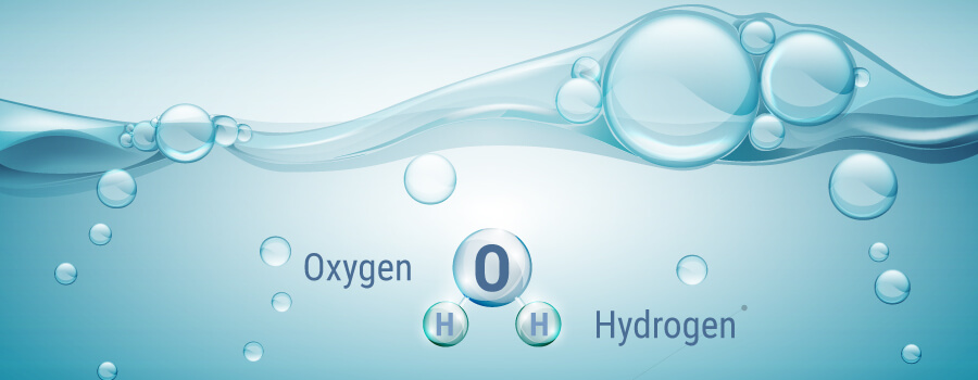 Zuurstof En Waterstof Opgelost Water