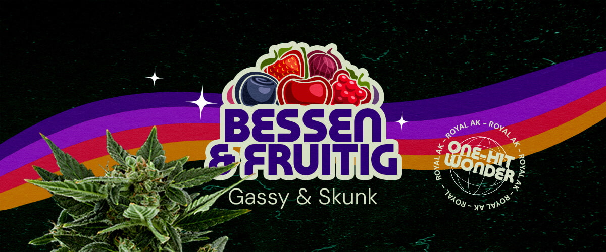 Smaak- en Aroma Profiel van de Royal AK Stam Cannabis Een illustratie van een cannabisbloem met de tekst