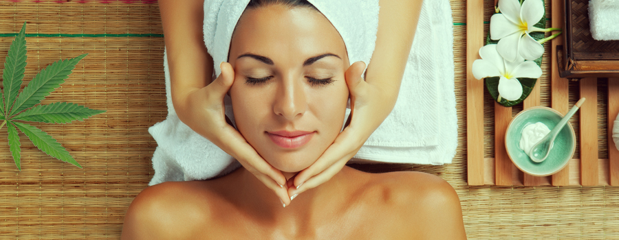 Spa en cannabis. Ontspan, actueel massage toepassen