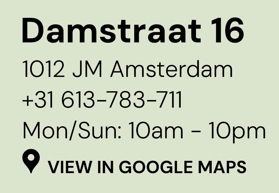 RQS Damstraat 16, 1012 JM Amsterdam Google Maps Link
