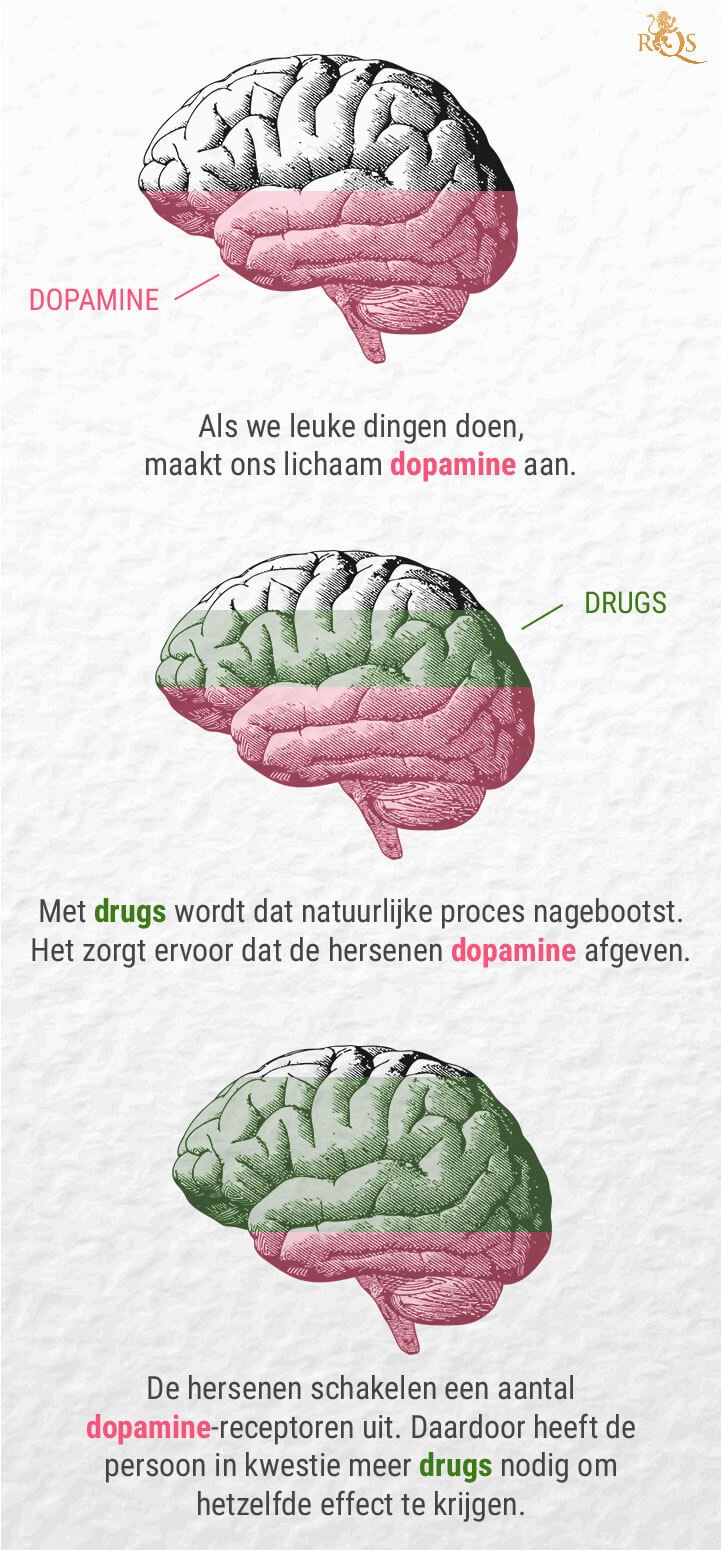 Wat is de link tussen wiet en dopamine?
