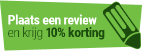 plaats een review en krijg 10% korting